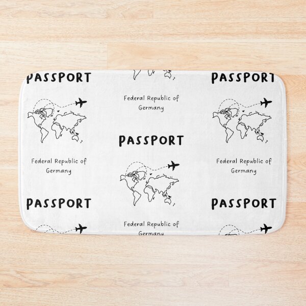 Artikelvorschau, Bundesrepublik Deutschland | Reisepass-Design | Reisen oder globale Erkundung | Minimalistisches Design entworfen und verkauft von RM-Journey.