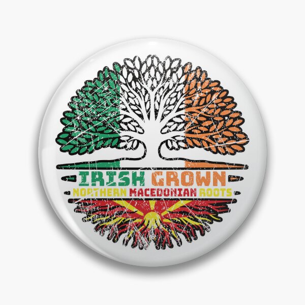 Item preview, Northern Macedonia Northern Macedonian Irish Ireland Tree Roots Flag designed and sold by FlagX.