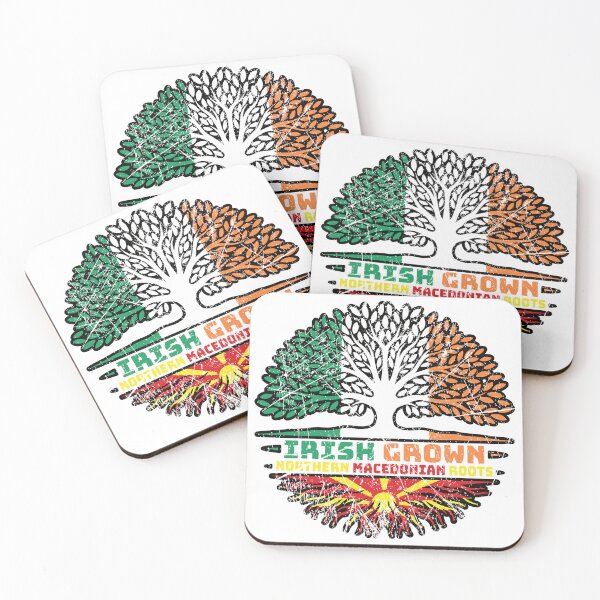 Item preview, Northern Macedonia Northern Macedonian Irish Ireland Tree Roots Flag designed and sold by FlagX.