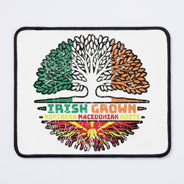 Item preview, Northern Macedonia Northern Macedonian Irish Ireland Tree Roots Flag designed and sold by FlagX.
