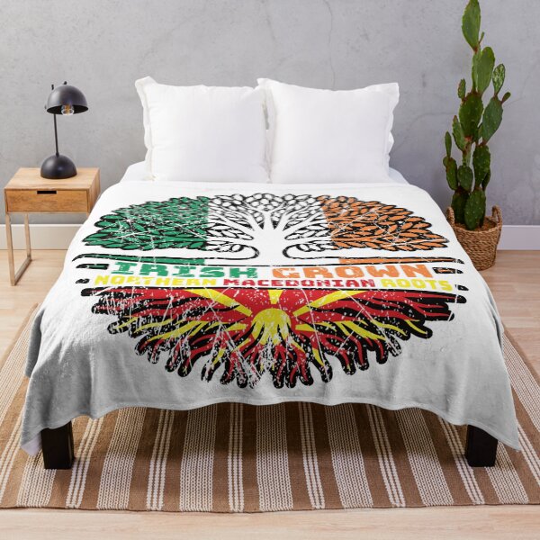 Item preview, Northern Macedonia Northern Macedonian Irish Ireland Tree Roots Flag designed and sold by FlagX.