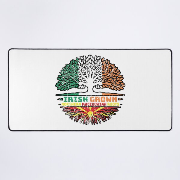 Item preview, Northern Macedonia Northern Macedonian Irish Ireland Tree Roots Flag designed and sold by FlagX.
