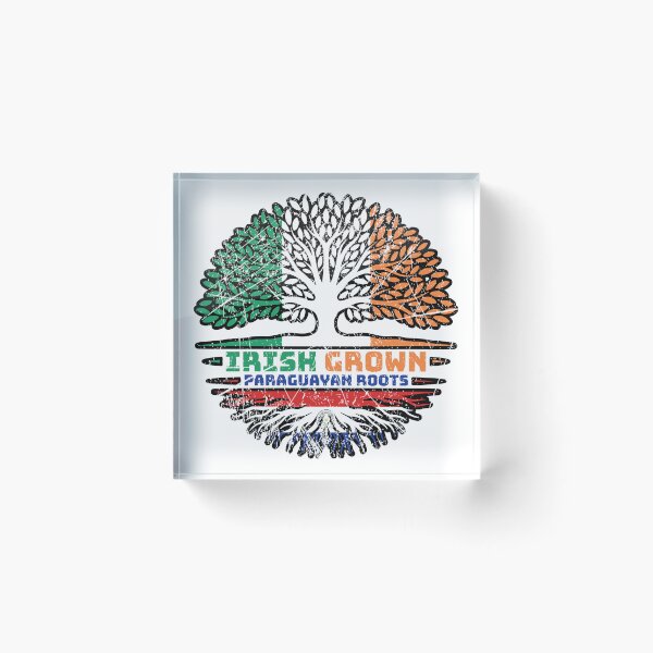 Item preview, Paraguay Paraguayan Irish Ireland Tree Roots Flag designed and sold by FlagX.