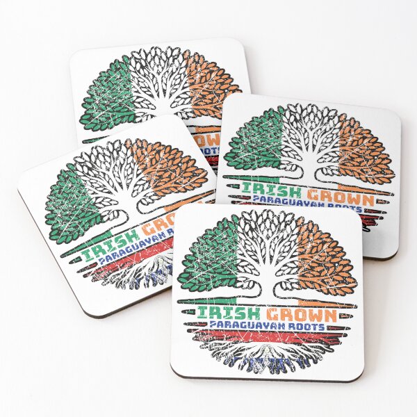 Item preview, Paraguay Paraguayan Irish Ireland Tree Roots Flag designed and sold by FlagX.