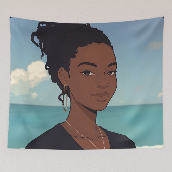 Item preview, Bahamian woman | Anime style designed and sold by ComicsFactory.