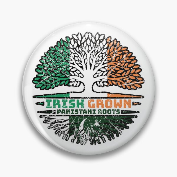 Item preview, Pakistan Pakistani Irish Ireland Tree Roots Flag designed and sold by FlagX.