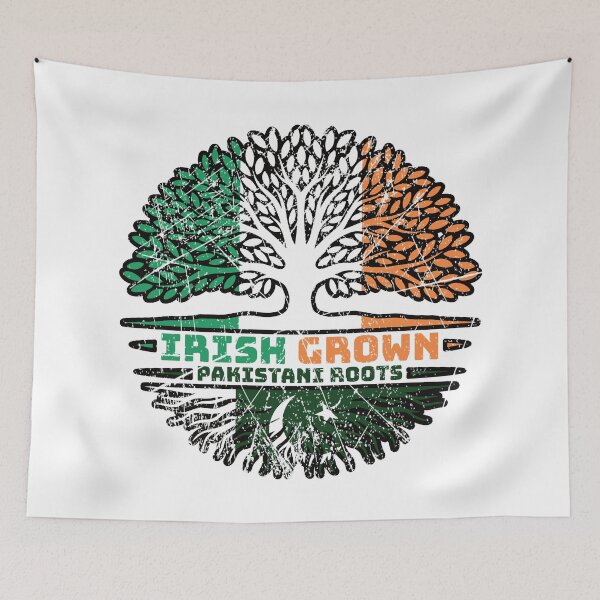 Item preview, Pakistan Pakistani Irish Ireland Tree Roots Flag designed and sold by FlagX.