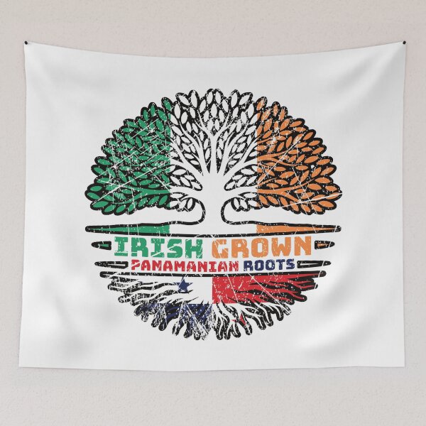 Item preview, Panama Panamanian Irish Ireland Tree Roots Flag designed and sold by FlagX.