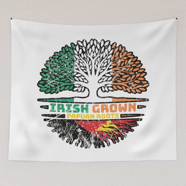 Item preview, Papua Papuan Irish Ireland Tree Roots Flag designed and sold by FlagX.