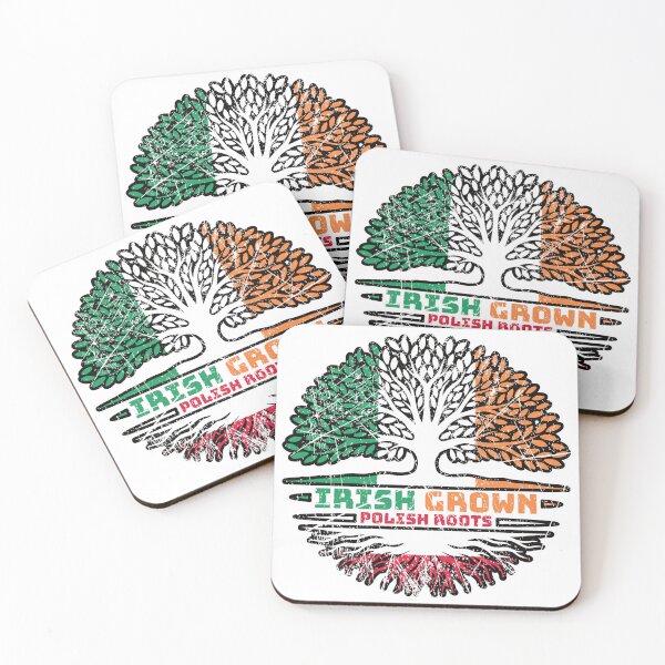 Item preview, Poland Polish Irish Ireland Tree Roots Flag designed and sold by FlagX.