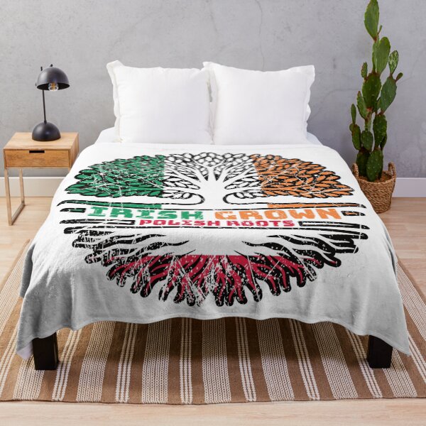 Item preview, Poland Polish Irish Ireland Tree Roots Flag designed and sold by FlagX.