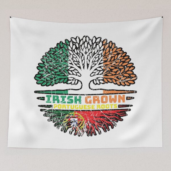 Item preview, Portugal Portuguese Irish Ireland Tree Roots Flag designed and sold by FlagX.