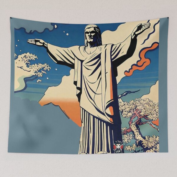 Item preview, Katsushika Hosukai Christ the Redeemer of Brazil designed and sold by Jese345.
