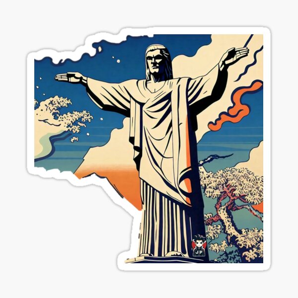 Item preview, Katsushika Hosukai Christ the Redeemer of Brazil designed and sold by Jese345.