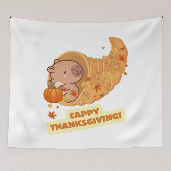 Item preview, Cappy Thanksgiving Capybara Pumpkin Fall  designed and sold by P3113creates.