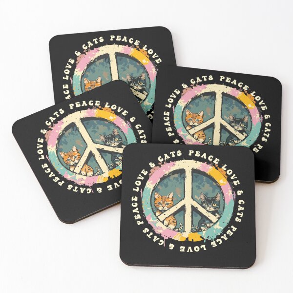 Item preview, Peace Love Cats T Shirt designed and sold by PetSafari.