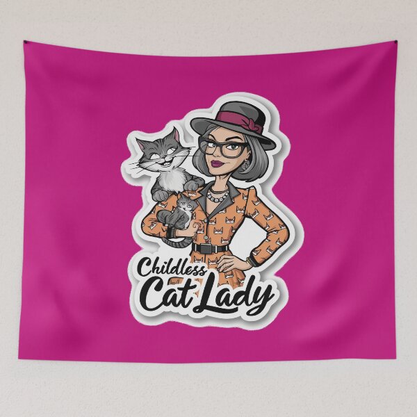 Item preview, Childless Cat Lady | Purrrr | Cat | Kitten designed and sold by RedCircleArt.