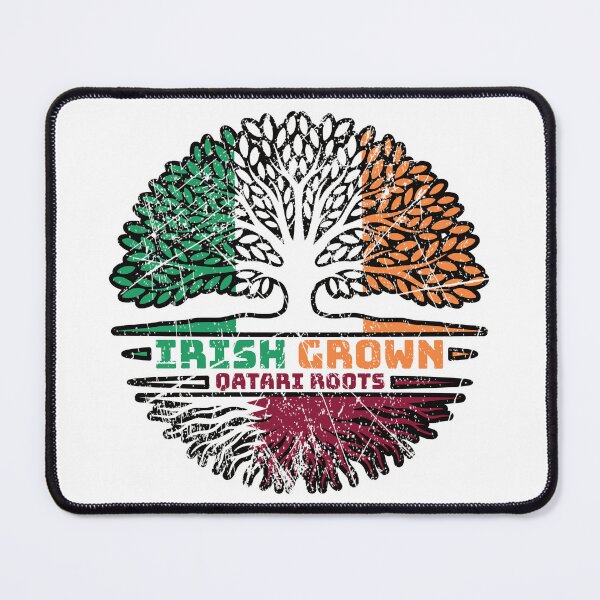 Item preview, Qatari Qatar Irish Ireland Tree Roots Flag designed and sold by FlagX.