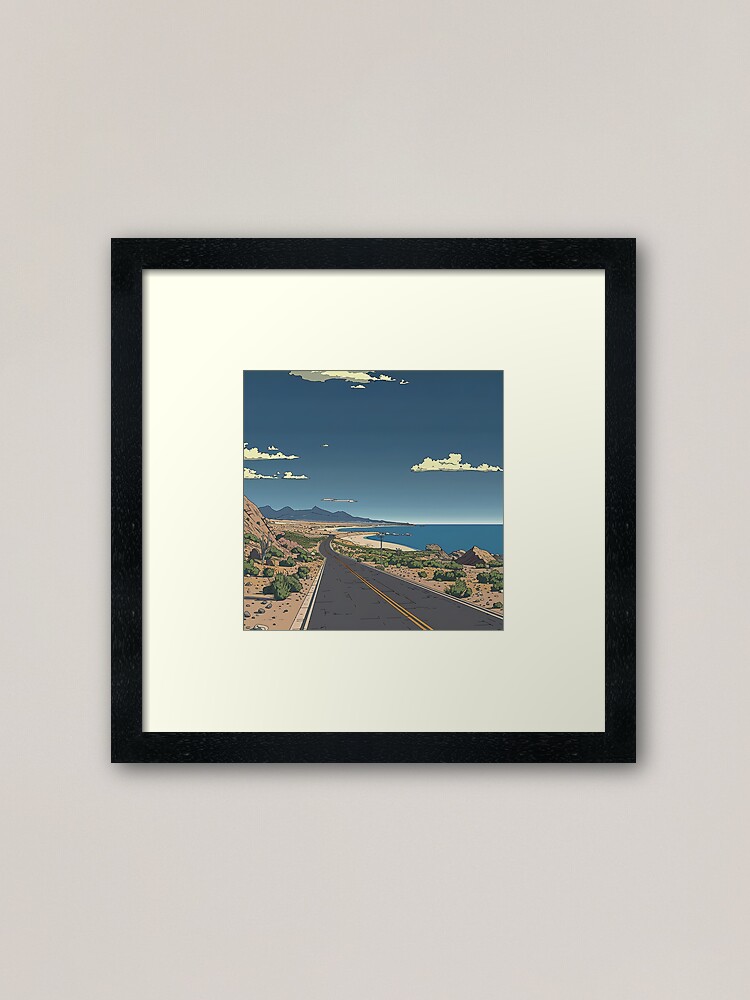 Thumbnail 1 of 7, Framed Art Print, Baja California, MX | Anime style designed and sold by ComicsFactory.