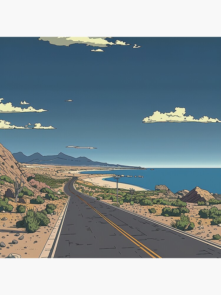 Thumbnail 7 of 7, Framed Art Print, Baja California, MX | Anime style designed and sold by ComicsFactory.