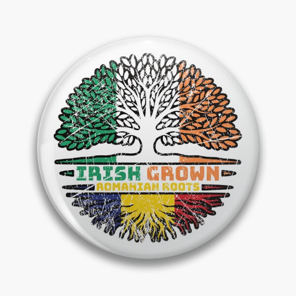 Item preview, Romania Romanian Irish Ireland Tree Roots Flag designed and sold by FlagX.