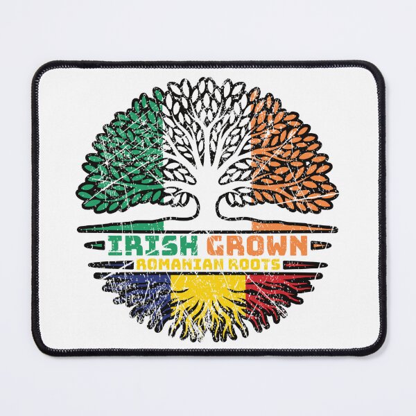 Item preview, Romania Romanian Irish Ireland Tree Roots Flag designed and sold by FlagX.