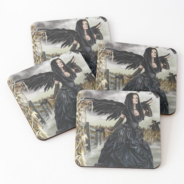 Item preview, Raven Fairy Crow Witch Blackbird Corn Moon designed and sold by Alison Spokes.