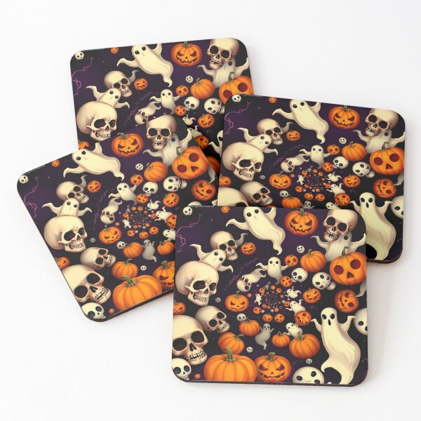 Item preview, Halloween: Ghosts Skulls and Pumpkins Oh My! designed and sold by NerdscapeDC.