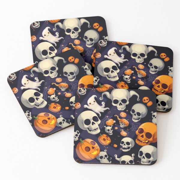 Item preview, Halloween: Ghosts Skulls and Pumpkins Oh My! designed and sold by NerdscapeDC.