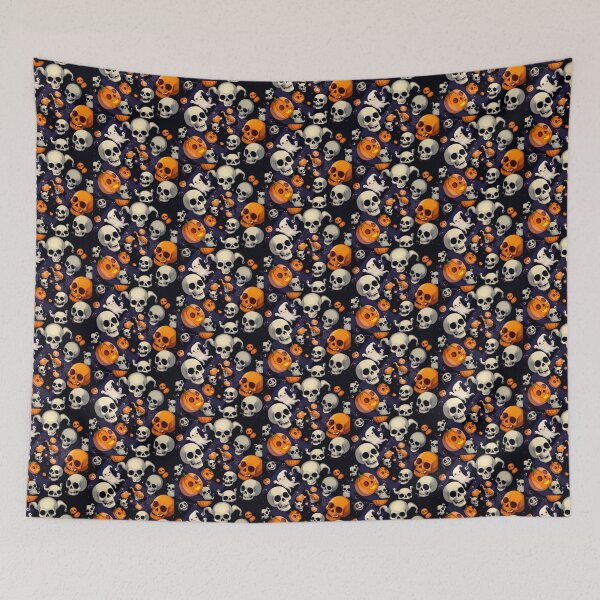 Item preview, Halloween: Ghosts Skulls and Pumpkins Oh My! designed and sold by NerdscapeDC.