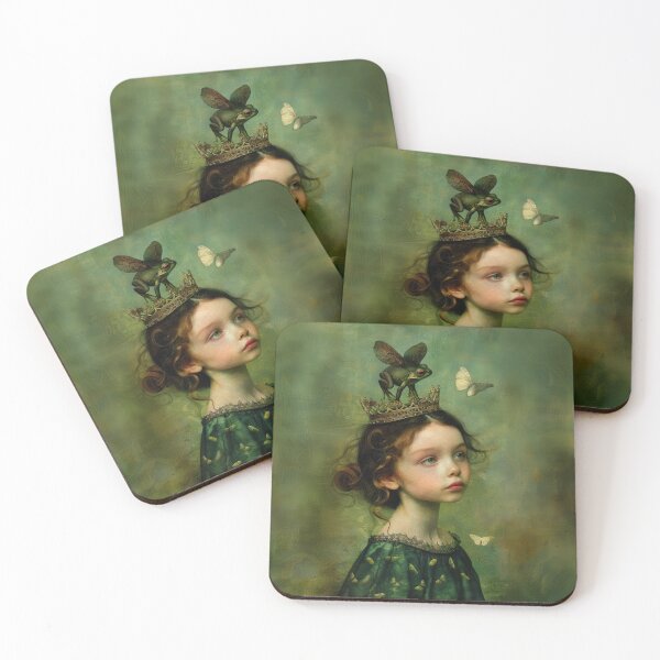 Item preview, Enchanted Princess with Flying Frog and Butterflies designed and sold by Magical Art Store.