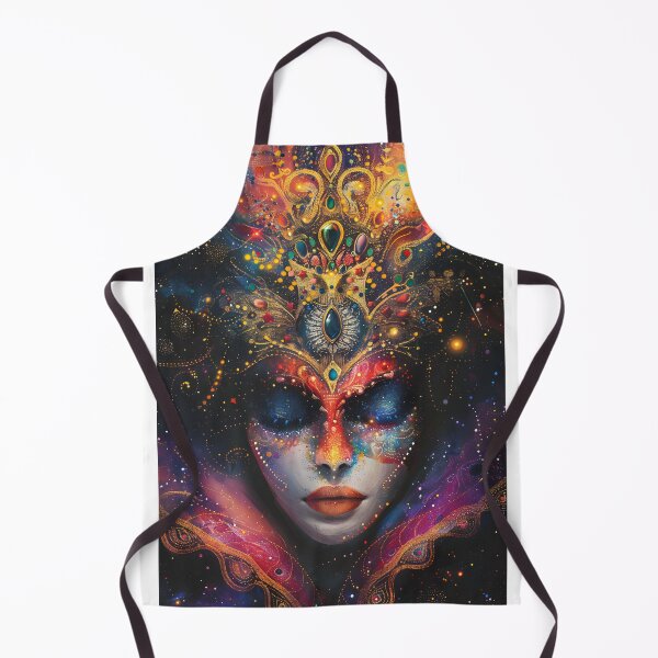 Item preview, Colorful abstract face with cosmic and mystical details designed and sold by Artessie.