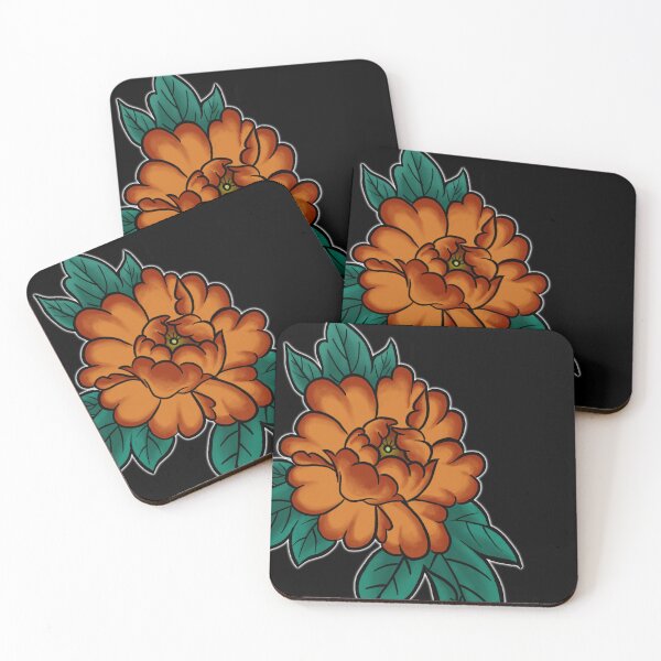 Item preview, Traditional Japanese Peony Tattoo Design designed and sold by insidelukeshead.