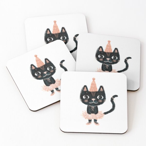Item preview, ballerina black cat designed and sold by JJLynnDesign.