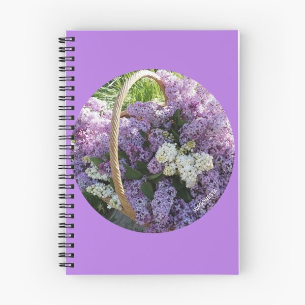 Item preview, Floral Basket of White and Lavender Lilacs by Wagonesta  designed and sold by Wagonesta.