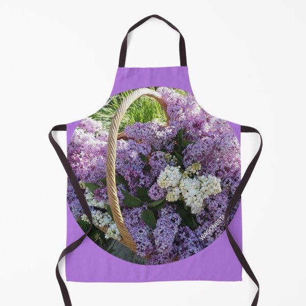 Item preview, Floral Basket of White and Lavender Lilacs by Wagonesta designed and sold by Wagonesta.