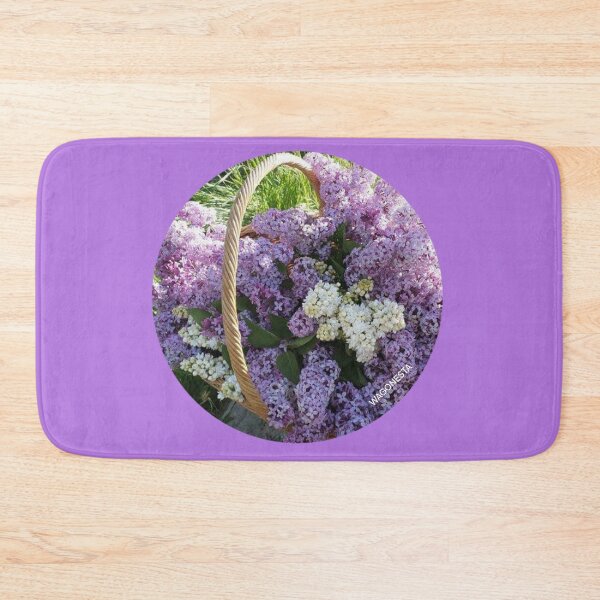 Item preview, Floral Basket of White and Lavender Lilacs by Wagonesta  designed and sold by Wagonesta.