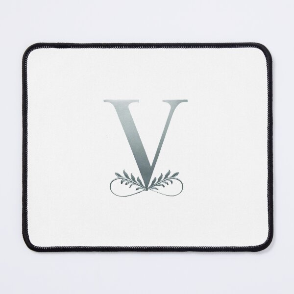 Item preview, Luxury Floral Monogram V: Elegant Grey and Silver Typography designed and sold by Fil4.
