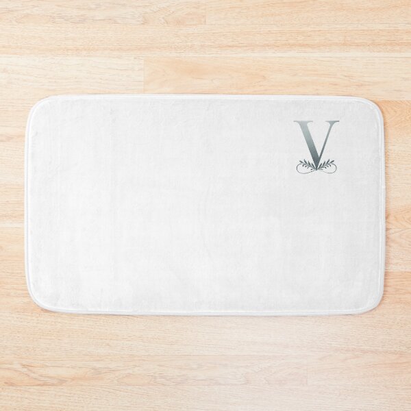 Item preview, Luxury Floral Monogram V: Elegant Grey and Silver Typography designed and sold by Fil4.