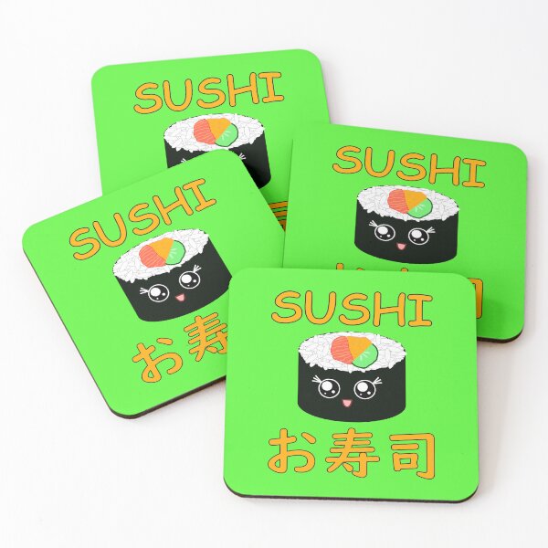 Item preview, Happy Maki Sushi English Japanese orange designed and sold by HoppRock.