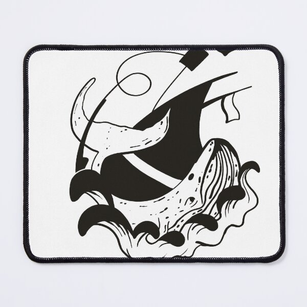 Item preview, whale and ship in the sea designed and sold by sofiluco.