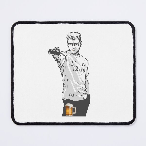 Item preview, Funny Yusuf Dikec with cigarette and glass of beer Paris 2024 - Turkish shooter Yusuf designed and sold by Aide.