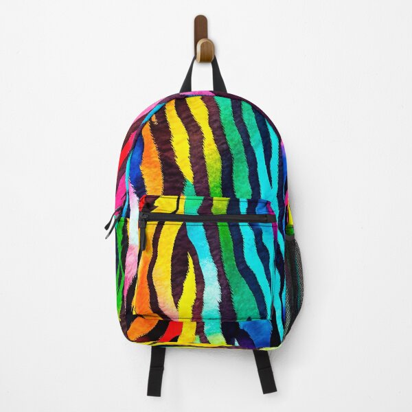 Item preview, ANIMAL PRINT PATTERN O6 - Gift items and personal use / Zebra, Colorful, Neon, Texture, Nature, Zoo, Safari, Wildlife, Pink, Blue, Yellow, Art designed and sold by LumDesignArt.