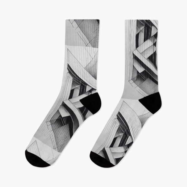 Item preview, Geometric Modern ABSTRACT linework, line art, black and white, intersecting shapes and lines, classy, diamond luxurious, architecturel designed and sold by navitalidesign.