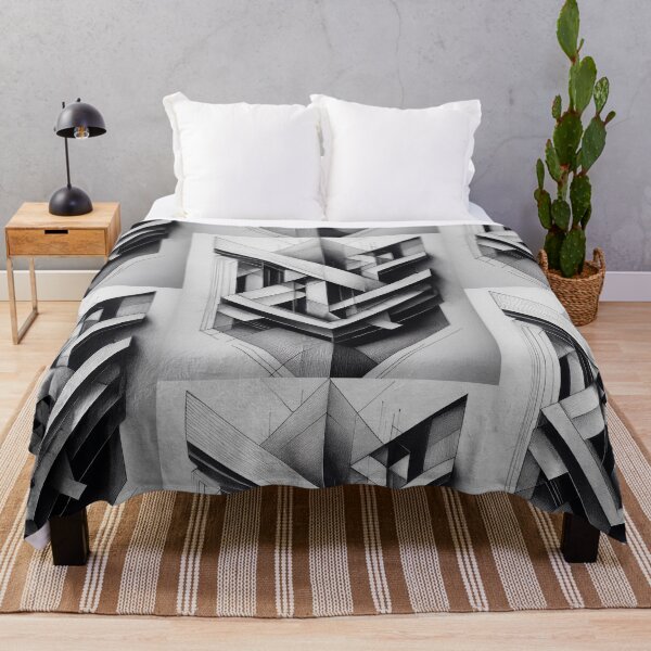 Item preview, Geometric Modern ABSTRACT linework, line art, black and white, intersecting shapes and lines, classy, diamond luxurious, architecturel designed and sold by navitalidesign.