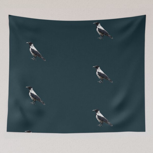 Item preview, Hooded Scotch Danish Crow White Alternate Design  designed and sold by designsasstultd.