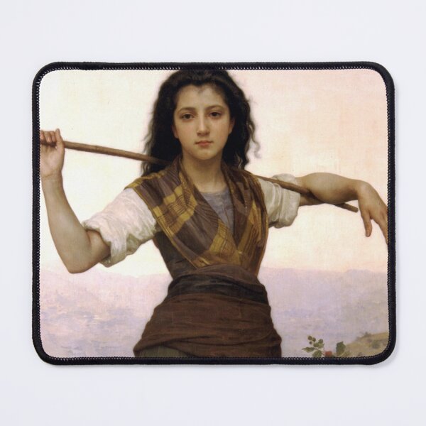 Item preview, The Shepherdess - William Adolphe Bouguereau designed and sold by forgottenbeauty.