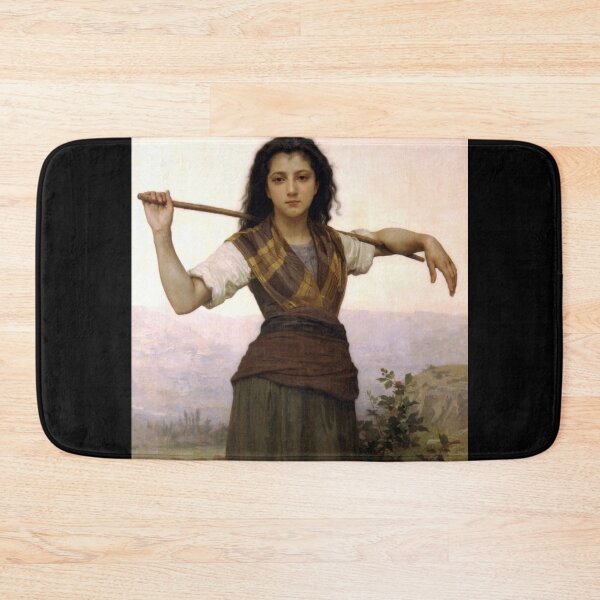 Item preview, The Shepherdess - William Adolphe Bouguereau designed and sold by forgottenbeauty.