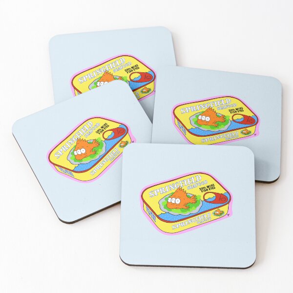 Item preview, Springfield Seafood Tin Fish - Blue Background  designed and sold by The Abysmall.