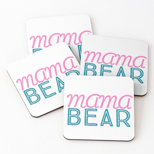 Item preview, Mama Bear Pink and Green Typography  designed and sold by adlkh.